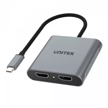 UNITEK V1404B USB-C adapteris, 2x HDMI, 4K@60Hz, MST