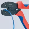 Krimpavimo replės Knipex PreciForce 975236 SB – izoliuotos rankenos, juoda, mėlyna, raudona