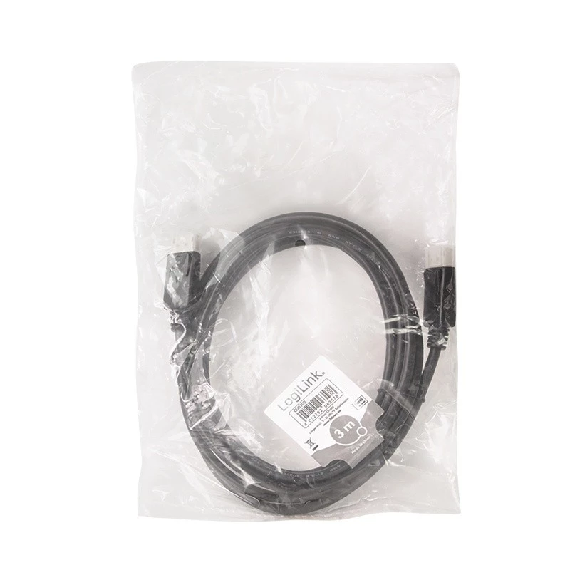 LogiLink DisplayPort kabelis 3 m Juodas CD0102