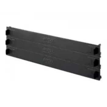 Rittal 7151.305 aklė plokštė 19 inch 1U, 3 vnt., juoda plastikinė