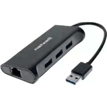 Dexlan docking hub 310723 – 3× SuperSpeed USB 3.0 prievadai, 1× Gigabit Ethernet (10/100/1000)