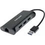 Dexlan docking hub 310723 – 3× SuperSpeed USB 3.0 prievadai, 1× Gigabit Ethernet (10/100/1000)