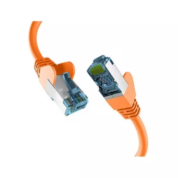 EFB-Elektronik RJ45 jungiamasis laidas Cat.7 ORANŽINIS 0,15 m S/FTP PIMF tinklo kabelis LAN DSL (EC020200218)