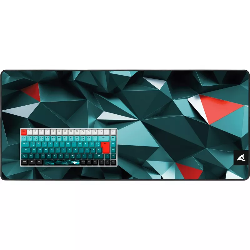 Žaidimų klaviatūra Sharkoon SKILLER SGK50 S3 Design Bundle D1 pilkai-žalia raudona – laidinė, kompaktiškas išdėstymas