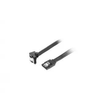 SATA III kabelis LANBERG CA-SASA-13CU-0050-BK 0,5 m, SATA 7 kontaktų į 7 kontaktus, 6 Gbit/s, juodas