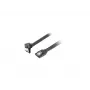 SATA III kabelis LANBERG CA-SASA-13CU-0050-BK 0,5 m, SATA 7 kontaktų į 7 kontaktus, 6 Gbit/s, juodas