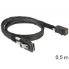 SAS kabelis DeLOCK 83388, 0,5 m, Mini SAS HD SFF-8643 – Mini SAS SFF-8087