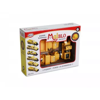 Transporto priemonių rinkinys Popular Playthings Mix or Match Vehicles Construction Black Yellow