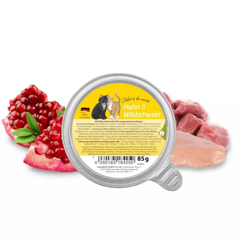 GRANATAPET Filet á la carte Vištiena su šernu – šlapias kačių maistas – 85g
