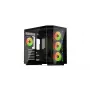 Krux Empero KRXD010 Midi Tower PC korpusas, ATX, su grūdinto stiklo skydu, 4 x 120 mm ARGB ventiliatoriai, juodos spalvos - GPU iki 420 mm, procesoriaus aušinimas iki 155 mm, 2x 3,5" + 3x 2,5" įdėklai