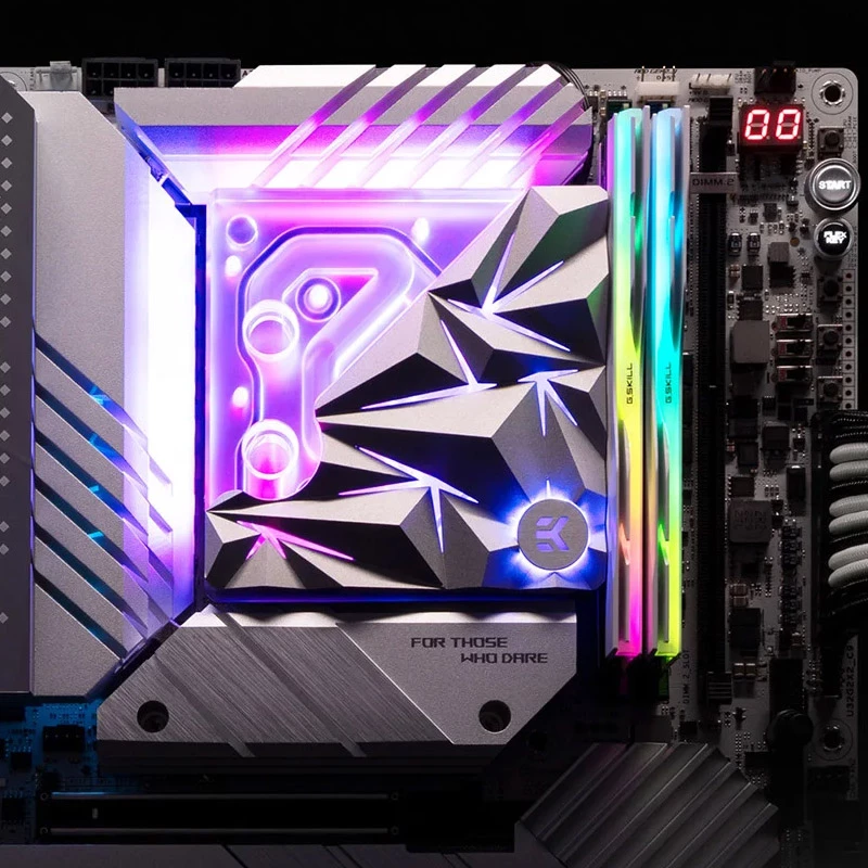 Vandens blokas EK-Quantum Velocity² Edge D-RGB - 1700/1851 Silver Special Edition