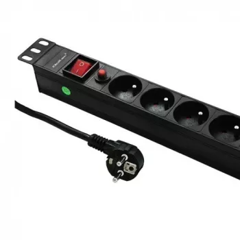 Qoltec 53996 Maitinimo skirstytuvas RACK 19 | 1U | 16A | PDU | 8xFRENCH | 2m