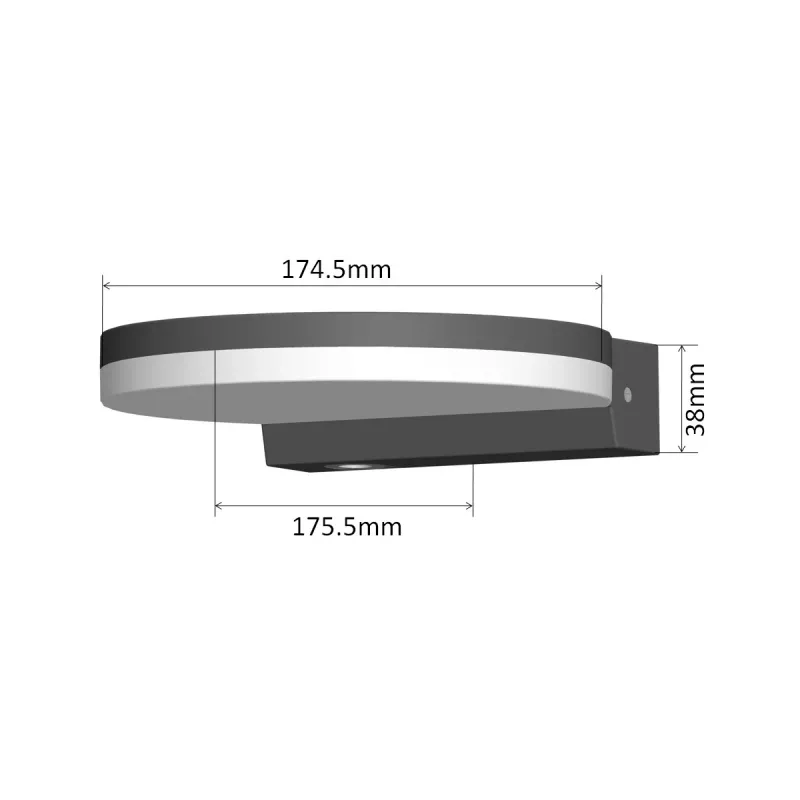 Išorinis LED sieninis šviestuvas MACLEAN MCE346W 15W
