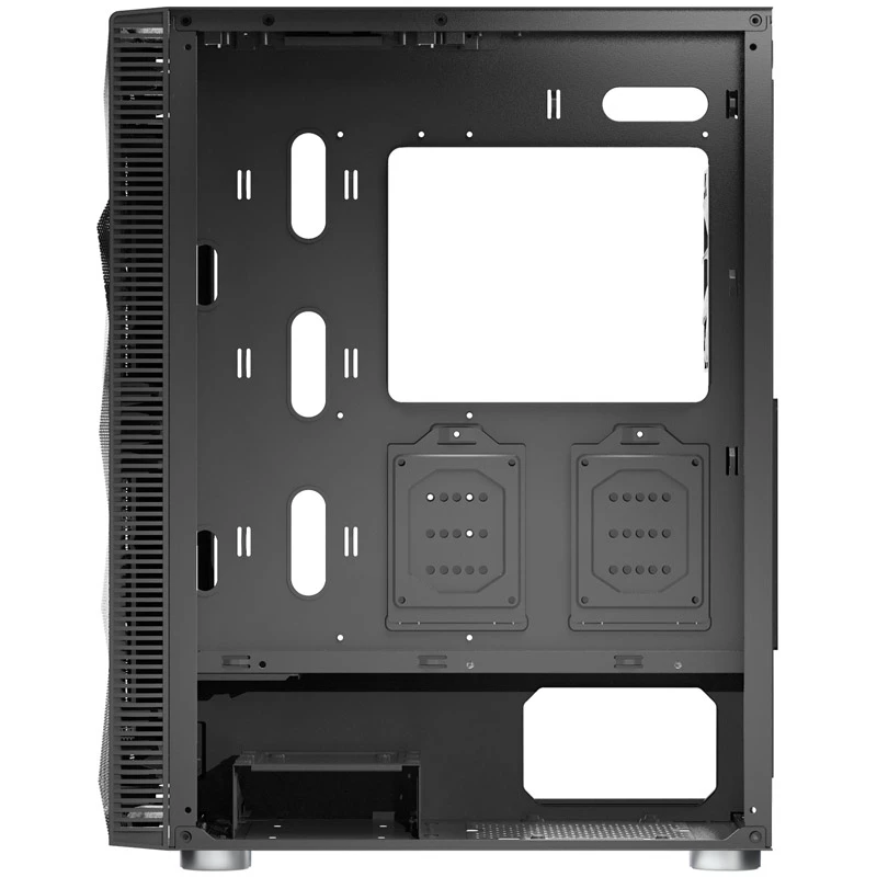 MONTECH X3 X3MESH-BK juodas MIDI Tower kompiuterio korpusas su tinkliniu priekiniu skydeliu