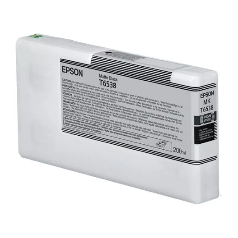 Kasetė rašalinė Epson C13T65380N matinė juoda 200 ml originali vienkartinė pakuotė