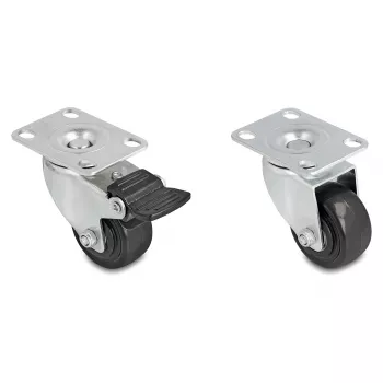 Ratiniai ratukai DeLOCK 66754 juodi sidabriniai plieniniai 5 cm skersmens