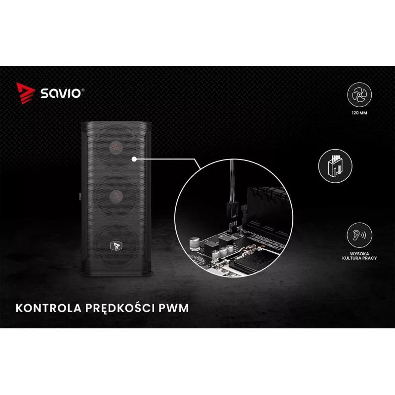 SAVIO SAVGBLADE 120mm PWM korpuso ventiliatorius