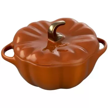 Ketaus apvalus kokotas Staub 24 cm, šalavijų žalios spalvos, modelis 40505-364-0