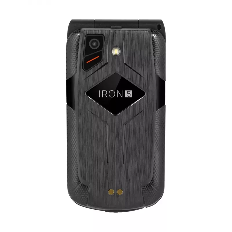 Sulankstomas telefonas Kruger & Matz Iron 5 Flip KM0466 — Dual SIM, 2.4 colių ekranas, IP68/IP69K, 1200 mAh
