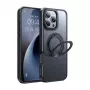 Apsauginis dėklas McDodo PC-4932 iPhone 16 Pro su integruotu stovu, juodas