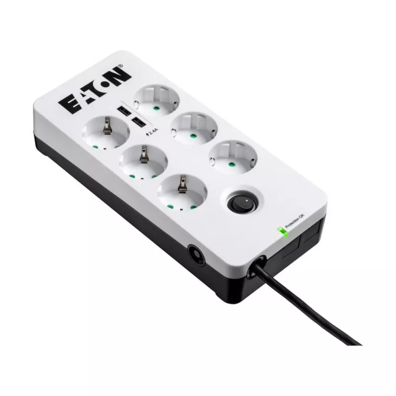 Apsauginis kištukinis lizdas Eaton Protection Box 6 USB DIN