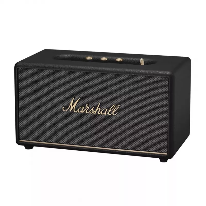 Belaidis Bluetooth garsiakalbis Marshall Headphones Stanmore III Juodas – kompaktiška namų garso sistema, kelių šaltinių poravimas, RCA ir optinis įėjimas