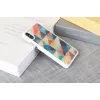 Apsauginis dėklas išmaniajam telefonui iKins iPhone XS/X mozaikinis baltas – kietas nugarėlė, dekoratyvinis raštas