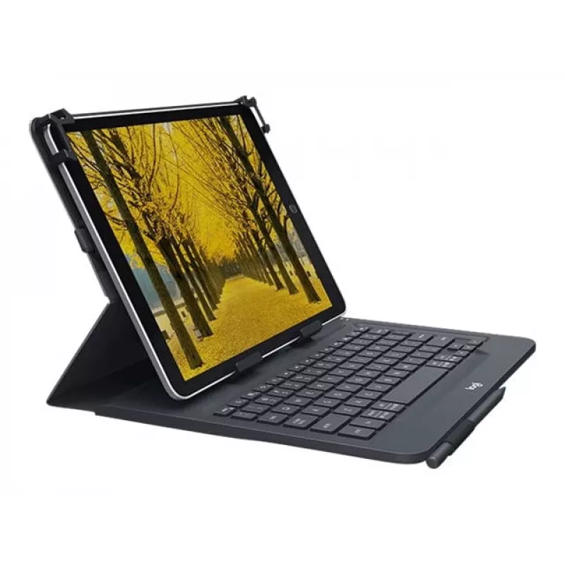 Logitech Universal Folio dėklas su integruota klaviatūra 9–10 colių planšetėms, itališkas QWERTY išdėstymas