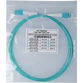 Skaidulinis jungiamasis kabelis CBO BlueOptics SFP8181EU3MK 3 m, 2x LC, OM3 (akvamarinas)