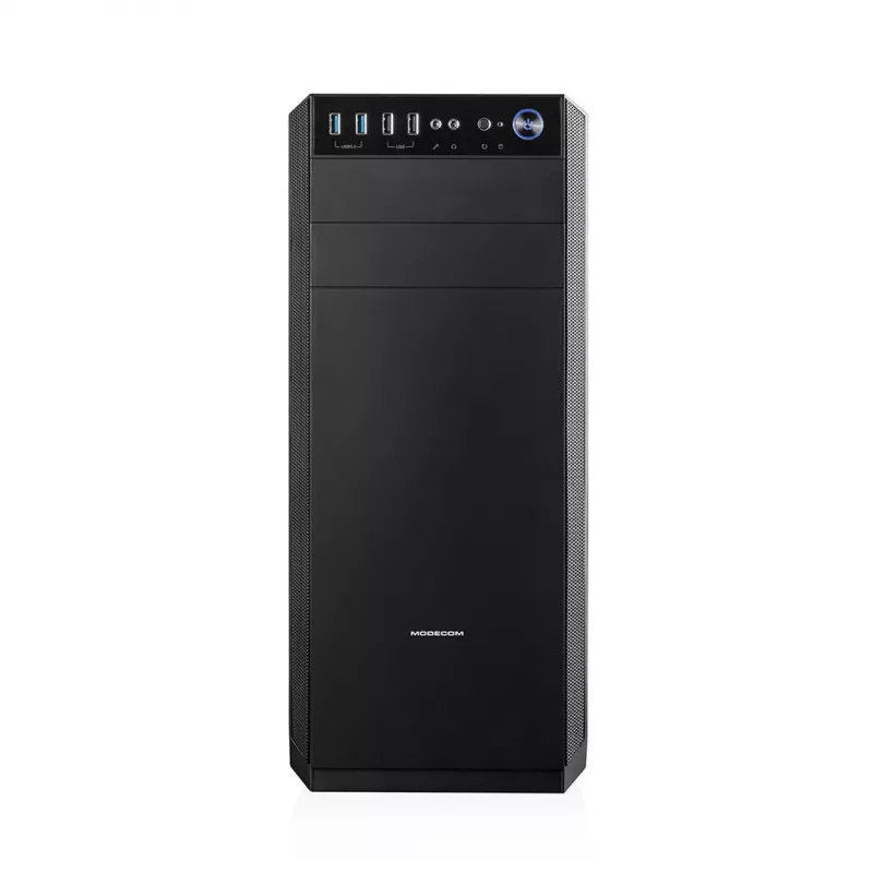 Korpusas MODECOM Oberon Pro Midi Tower, grūdintas stiklas, microATX/ATX, 7 lizdai, 395 mm GPU, 2x3.5 colio + 3x2.5 colio vietos, USB 3.2 Gen1