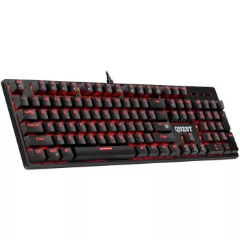 Mechaninė klaviatūra DEFENDER QUEST GK-596 – RGB foninis apšvietimas, Anti-Ghosting, laidas, kompaktiškas išdėstymas
