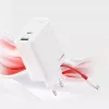 ONEPLUS SUPERVOOC 120W dviejų prievadų laidinis įkroviklis, 120W bendra išėjimo galia, 1x USB-C + 1x USB-A, 100–240V, 145 g, baltas