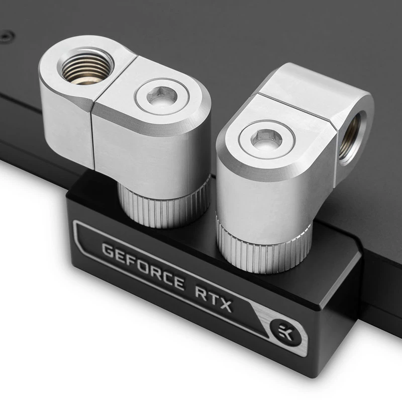 EK Water Blocks EK-Quantum Torque G1/4 colio dvigubas prailginimas Offset MF 21 - Satin Titanium