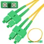 Extralink Patch Cord SC/APC-SC/APC, vienmodis, duplex, G657A, 3 mm, 2 m