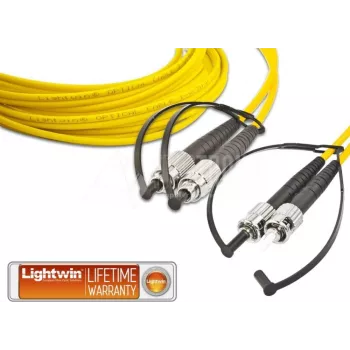 Lightwin LDP-09 FC-ST 1.0 šviesolaidinis kabelis 1 m LSOH OS2 2x FC 2x ST geltonas