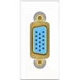 Kindermann Konnect flex 45 click VGA 1 m - modulinis snap-in jungties adapteris