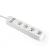 Išmanusis elektros lizdų blokas Gembird TSL-PS-S4U-01-W 4 AC lizdai 3880 W Baltas