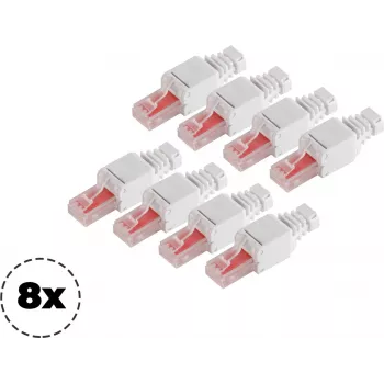ShiverPeaks 75011-8 Cat.6 įrankiais nereikalaujantis RJ45 jungtis, 8P8C