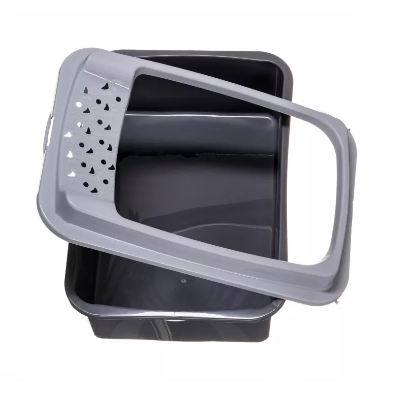 Kačių tualetas DIAMENTIQ Bonita pilkas plastikinis 571×392×209 mm, 1 kg