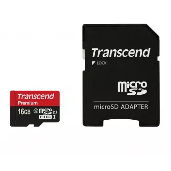 Flash atminties kortelė Transcend 16GB MicroSDHC UHS-I TS16GUSDU1