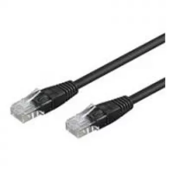 Wentronic Goobay CAT 5e jungiamasis laidas, U/UTP, juodas, 0,25 m - CCA vario mišinys (68703)