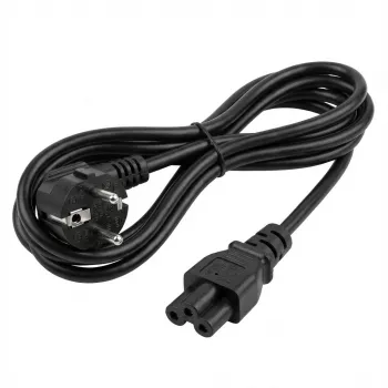 Maitinimo laidas EFB-Elektronik su įžemintu kištuku 90° - C5 180°, juodas, 3 m, 3 x 0,75 mm²