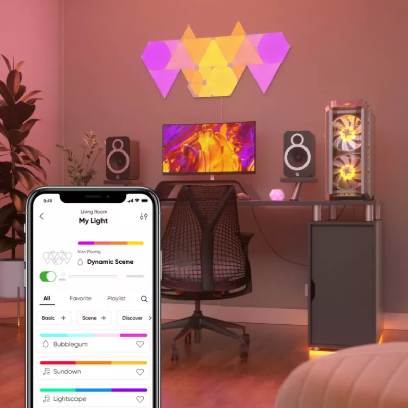 Nanoleaf TRIANGLE SMARTER KIT 15 LED plokščių rinkinys