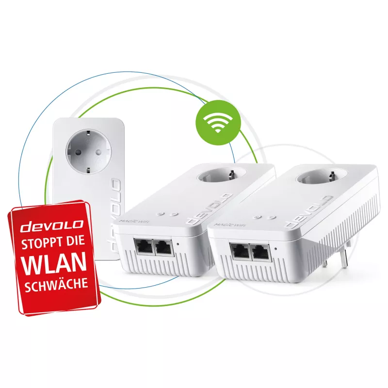 Devolo Magic 2 WiFi next Multiroom rinkinys, 3 Powerline adapteriai