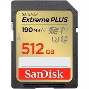 Atminties kortelė SanDisk 512GB UHS-I SDSDXWV-512G-GNCIN — 512 GB, UHS-I, iki 100 MB/s skaitymas, iki 90 MB/s rašymas
