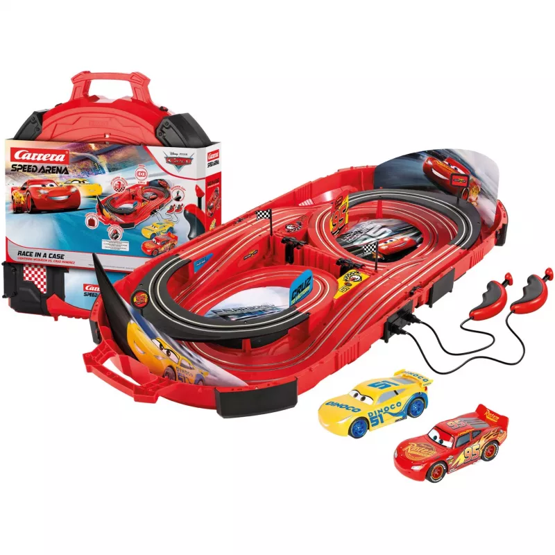 Lenktynių trasa CARRERA Speed Arena Disney Pixar Cars – slot automobilių žaidimo rinkinys