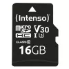 Intenso 3433470 microSDHC 16GB C10/UHS-I/U3/V30 atminties kortelė su SD adapteriu