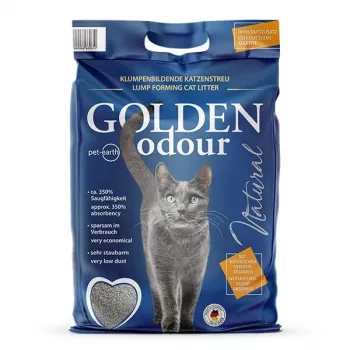 Kačių kraikas Golden Grey 7 kg – gumbuojantis bentonitinis kraikas, be dulkių, naikina kvapus