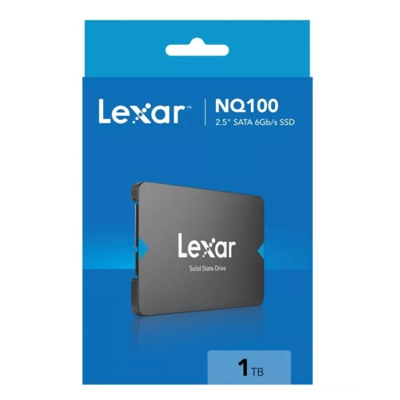 2,5 colio SATA III SSD Lexar NQ100 1 TB — 550 MB/s skaitymas, 6 Gbit/s perdavimas