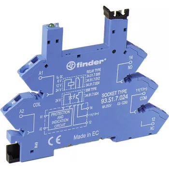 Finder relės lizdas 1 vnt 93.51.7.024 Serija 34 34.51, 34.81 (93.51.7.024)
